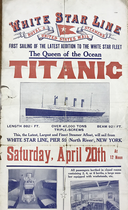 Ceramic Titanic Dinner Menu Plaque 