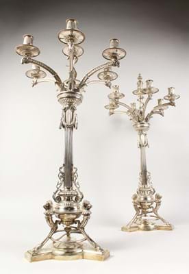Victorian silver candelabra