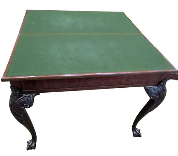 mahogany foldover card table