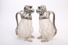 Silver and glass menagerie – First bite of extensive collection of animal decanters sells at Essex auction house