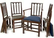 Naval chairs capable of being folded away for battle stations are exceptional survivors
