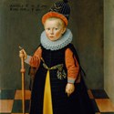 TheWeissGallery-Friesland School, 1603, A young boy aged 3 holding a kolf club and ball.jpg