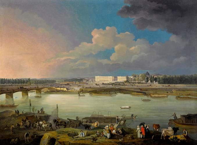 View of the Seine by Jacques-Albert Senav
