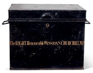 Box bears the magic name of Churchill