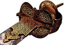 Collection of Tipu Sultan treasure including gold-encrusted sword offered at Antony Cribb sale