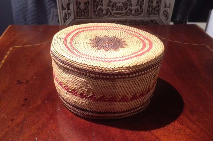 Tlingit covered basket
