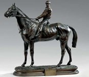 Champion racehorse gallops into Paris auction in bronze form