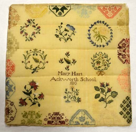 Ackworth School needlework sampler