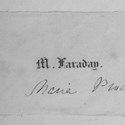 The ownership label of Michael Faraday