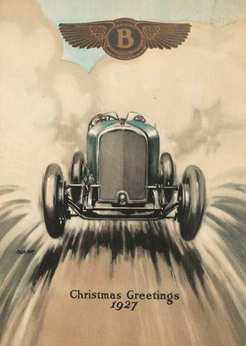 1927 Christmas card from Bentley Motors