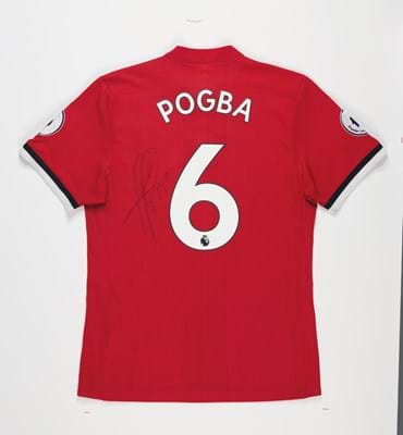 Manchester United shirt worn by Paul Pogba