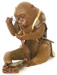 Meiji period monkey figure offered at Fieldings
