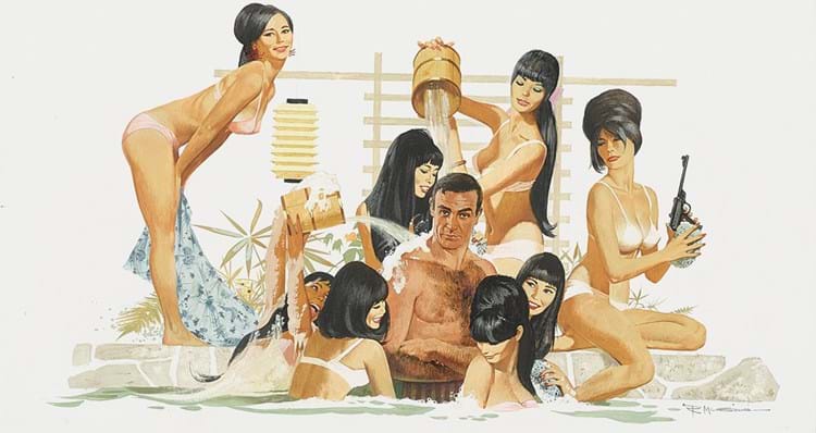 85 A Robert McGinnis original painting of the poster art for You Only Live Twice.jpg
