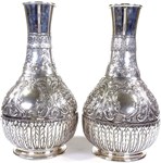 Late Victorian silver fluted vases top East Sussex auction