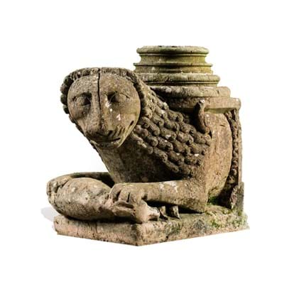 Medieval stone lions