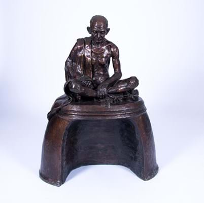 Bronze maquette of of Mahatma Gandhi by Fredda Brilliant