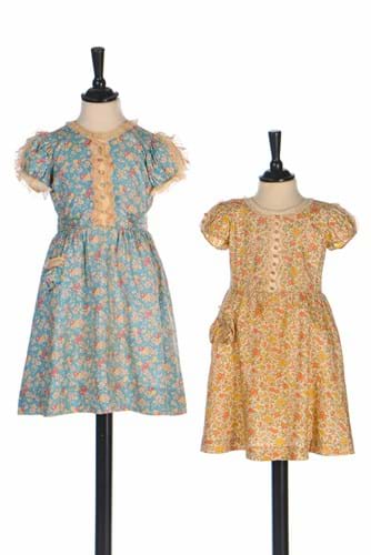 Princess Elizabeth and Princess Margaret's dresses