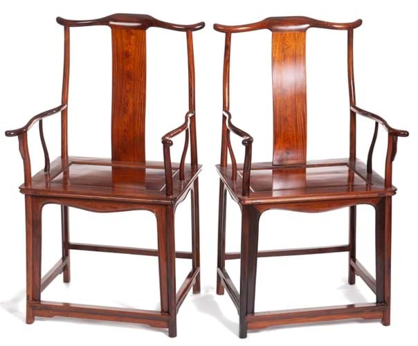 Chinese huanghuali armchairs