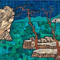 Xue Song, The Blue-green Landscape, Mixed media on canvas, 60 x 120cm, 2018.jpg