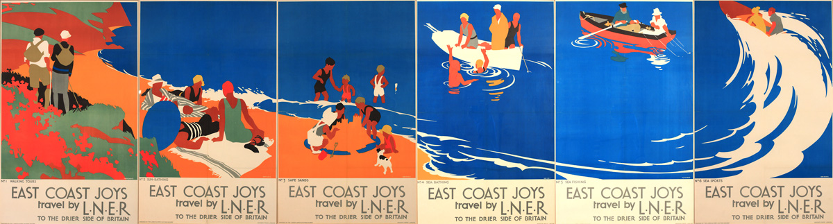 Vintage Poster LONDON UNDERGROUND Europe Travel Train 12"×15" Art Nouveau Print