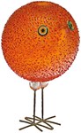 Orange Pulcini glass bird hits a high