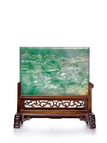 10112 A White and Apple-Green Jadeite ‘Landscape’ Table Screen.jpg