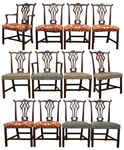 Chippendale design chairs
