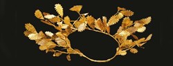Greek gold oak wreath offered in New York auction