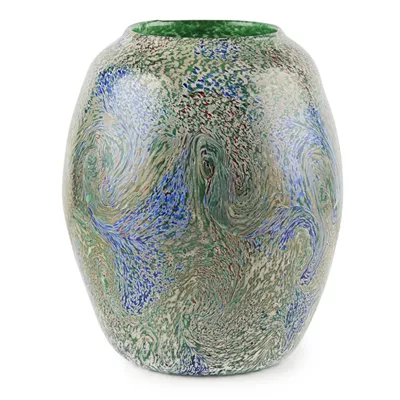 Monart Paisley pattern glass vase