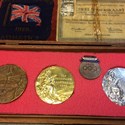 Jack London's Olympic bronze and silver plus a medal his uncle had gold plated - credit HANSONS.jpg
