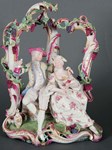 Rococo couple by Höchst in autumn glory