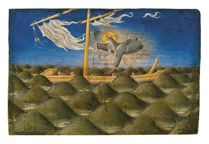 ‘Saint Clare rescuing the shipwrecked’ by Giovanni di Paolo