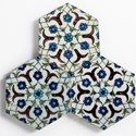 Ottoman hexagonal Iznik tiles