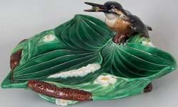 The web shop window: George Jones majolica 'kingfisher' dish