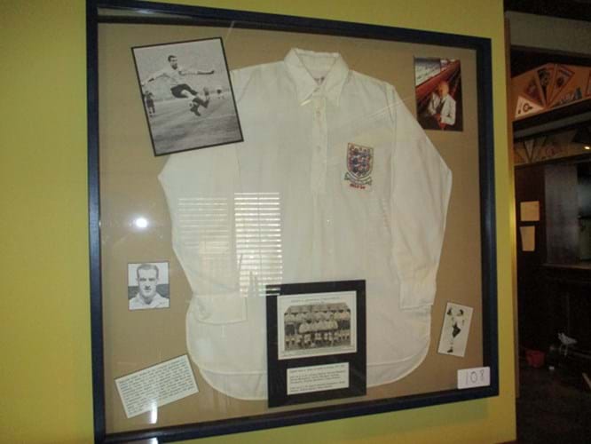 England No 9 shirt worn by Nat Lofthouse at auction