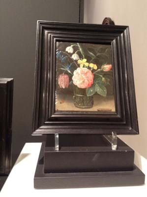 Old Master oil on copper flower painting