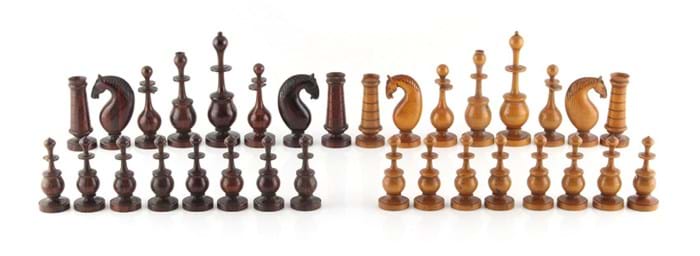 Ebony chess set