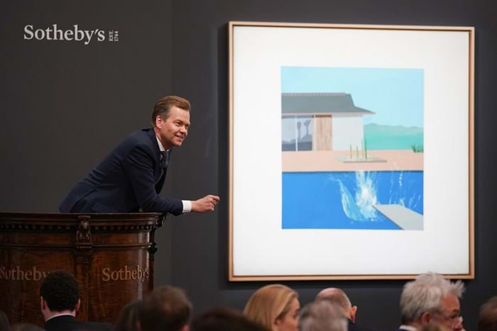 David Hockey 'The Splash' selling at Sotheby's