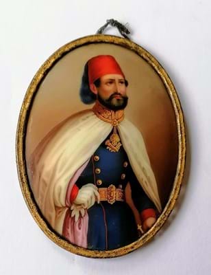 Miniature portrait of Omar Pasha Latas