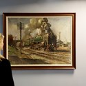 Terence Cuneo painting at Sworders