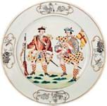 Huge competition for Chinese export plates with Jacobite Highlands scenes
