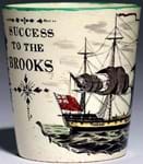Rare ‘Brooks slavery ship’ creamware beaker with a dark tale sells at Nottingham auction