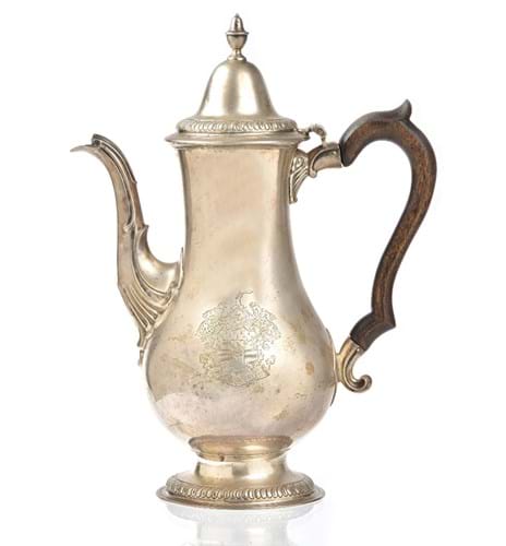 George III silver coffee pot