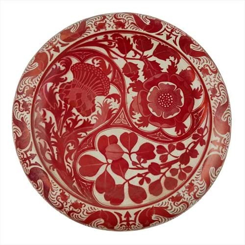Maw and Co red lustre charger