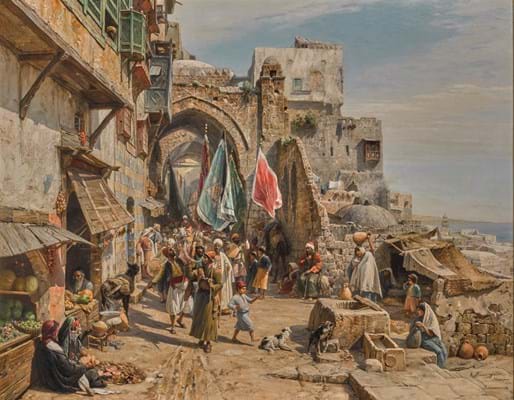 ‘Procession in Jaffa’ by Gustav Bauernfeind