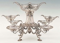 George III epergne offered at Case Antiques 