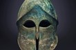 Greek bronze Corinthian helmet