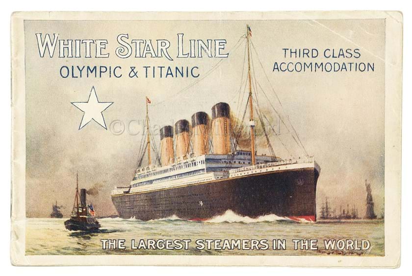 Third class Titanic promotional brochure