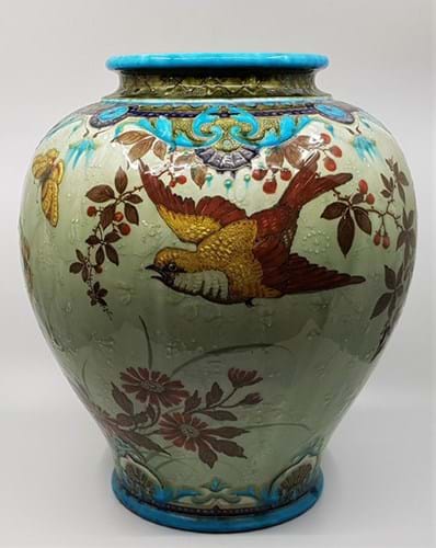 Faience vase by Theodore Deck