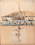 Album of watercolours sold for £52,000 shows view of sailors greeting friendly natives